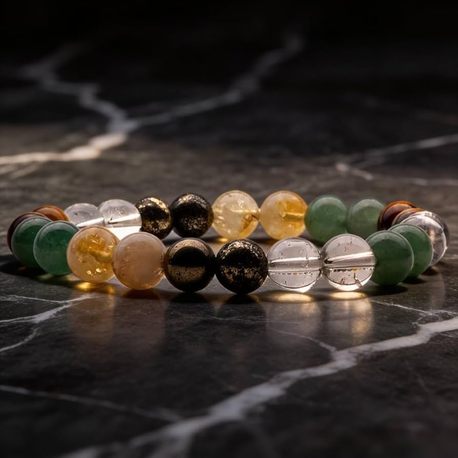 Energised Dhan Yog Bracelet – 7 Crystal Wealth Blend